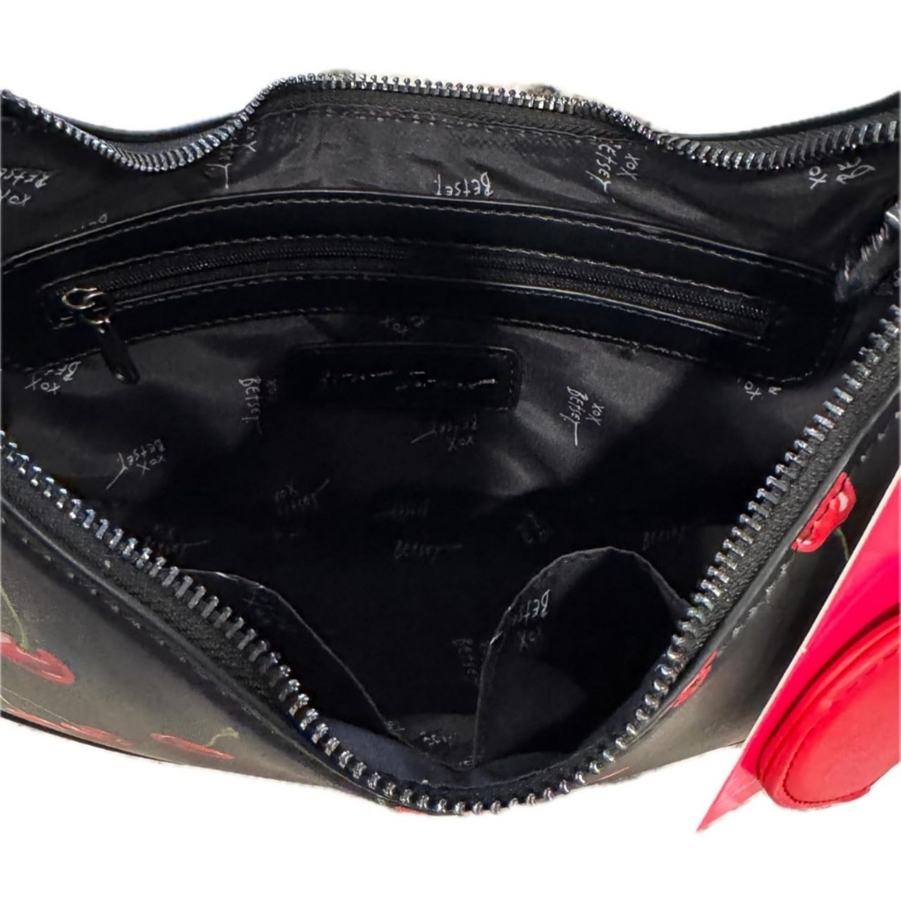 Betsey Johnson Cherry Print Shoulder Handbag - Picture 3 of 3